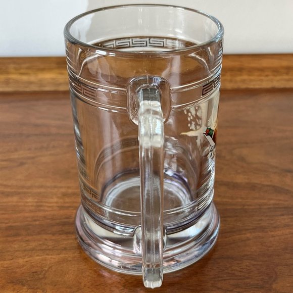 Princess House Pheasant Bird Beer Mug Crystal Glass Stein Vintage - Picture 5 of 10